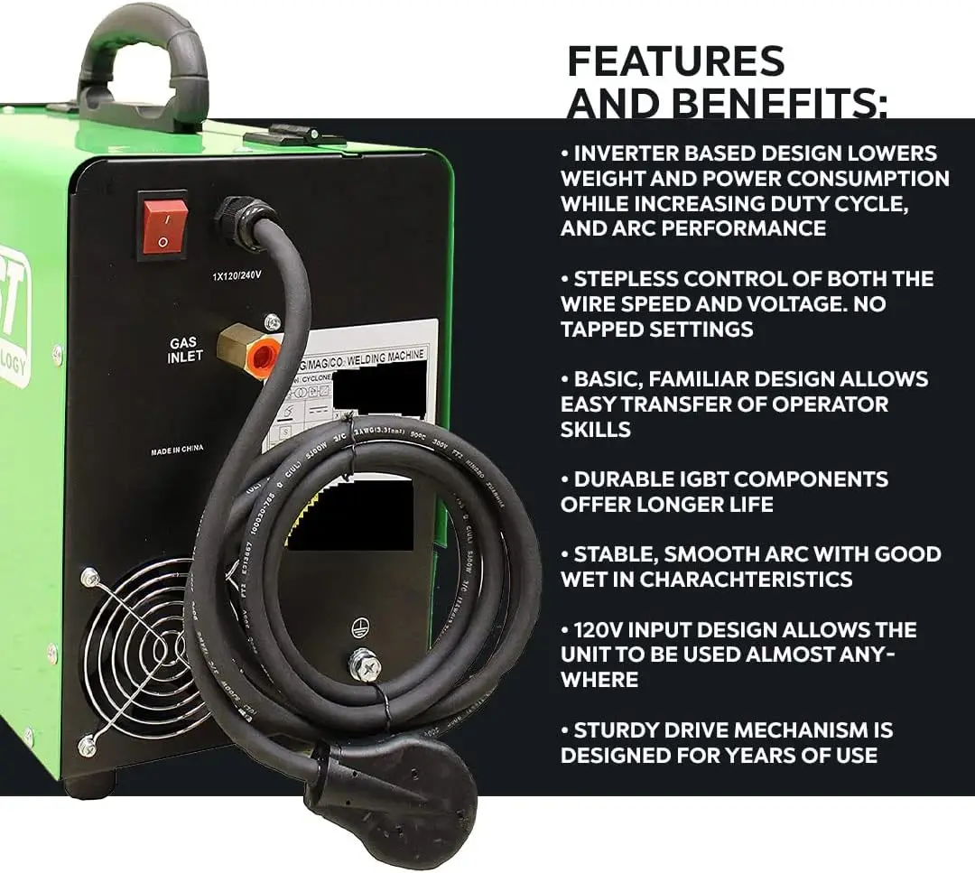 Cyclone 140E Mig Welder 110 Volts Flux Core Capable 140 Amp