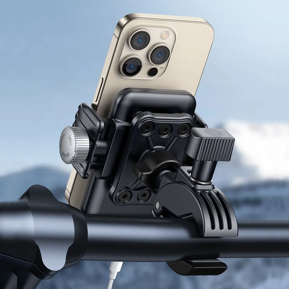 

Motorcycle Mobile Stand Universal Shock Absorption Bike Motorcycle Phone Holder for 4.7''-7'' Phone Motorbike Navigation Bracket