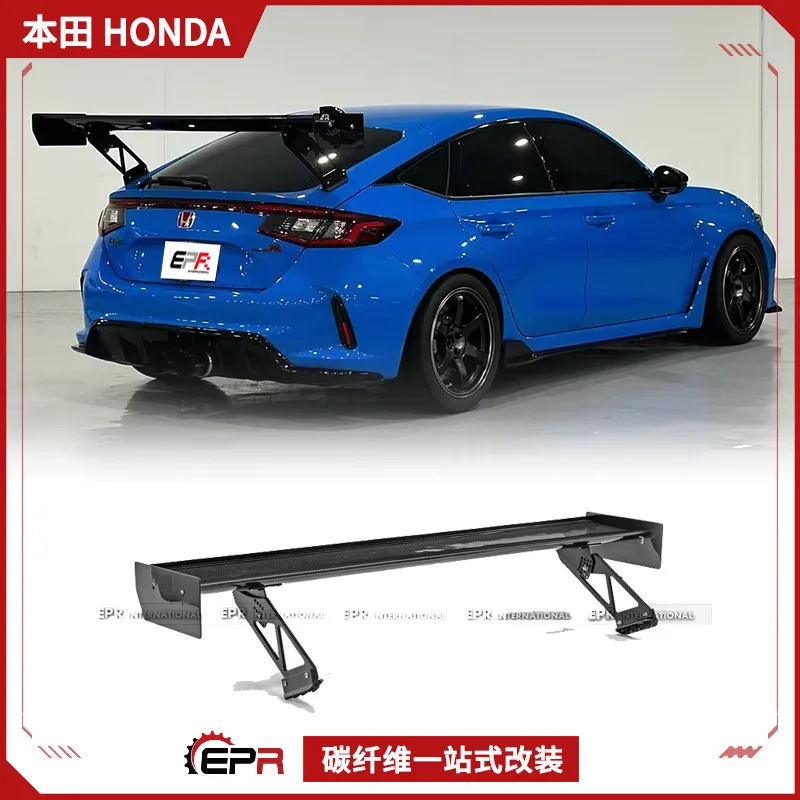 

Подходит для Honda Civic FL5 Type R из углеродного волокна APR GT, большой хвостовой спойлер с фиксированным ветровым крылом, модернизация