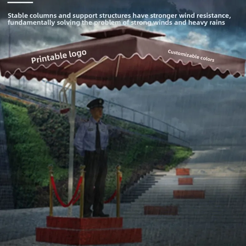 New Outdoor Security Booth Sunshade Umbrella Large Guard Post Patio Shelter Outdoor Sun Umbrella Shade Umbrellas Garden Umbrella