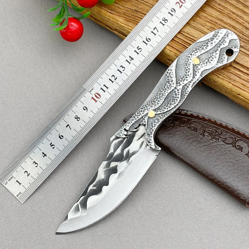 Stainless steel all-steel handle multi-purpose knife sharp meat slaughtering cattle and sheep kitchen cutting dual