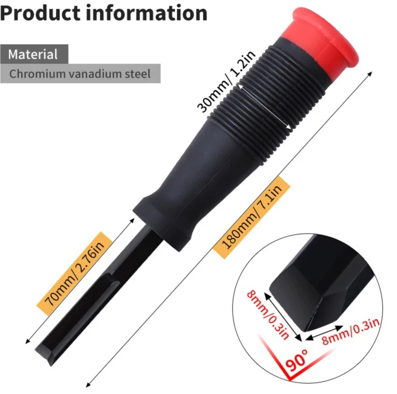 with Thick Metal Strike Cap and TPR Handle Hinge Mortise Door Installation Tool Corner Chisel CR-V 90° Right Angle Cutting Edge