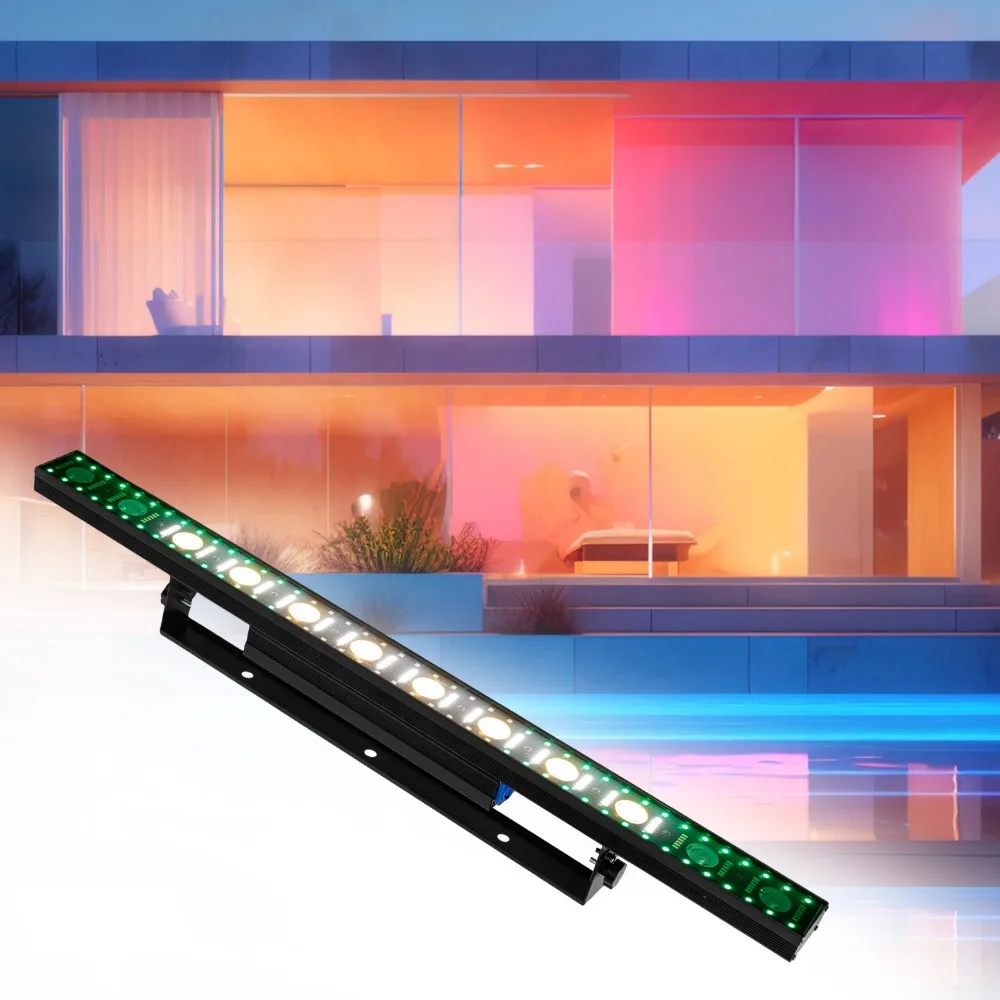 

Stage Light 12 LED 3 in 1 RGB Stage DJ Light 40" DMX Beam Wash Strobe Matrix Effect Light for Party Club Effects Lighting Show