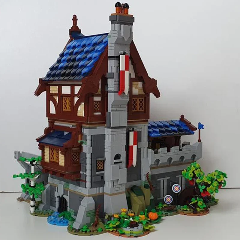 Moc blocos de construção castelo modelo castelo medieval manter tijolos técnicos diy montagem brinquedos construção para crianças presentes do feriado