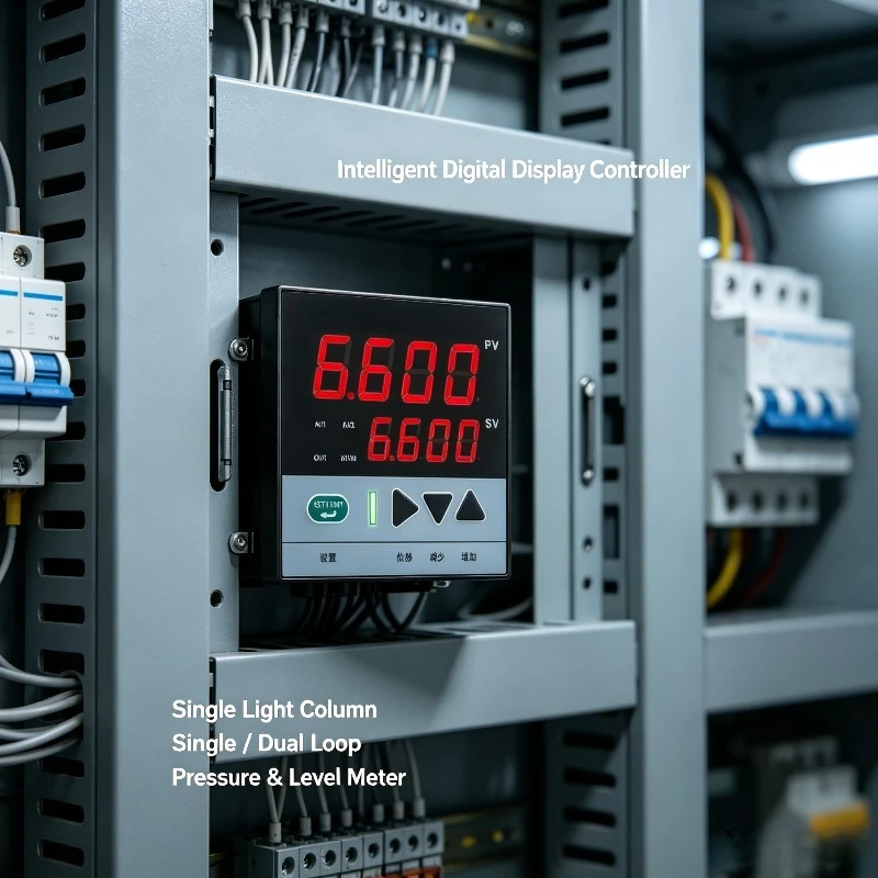 Intelligent Digital Display Single Light Column Controller Single Dual Loop Pressure Liquid Level Meter