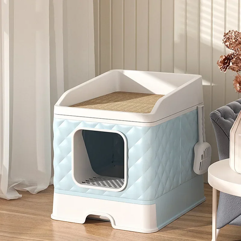 Estera puerta gato caja de arena fuente cuchara raspador alimentador cesta gato caja de arena accesorios cama casa Arenero Gato productos para mascotas