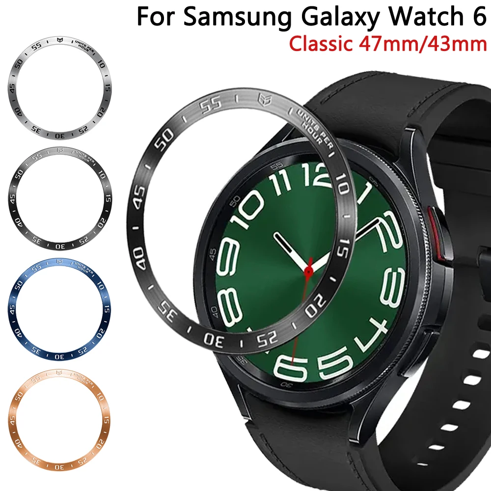 

Dial Digital Metal Bezel Cover For Samsung Galaxy Watch 6 Classic 47mm 43mm Bumper Accessories GalaxyWatch6 Mod Ring Case