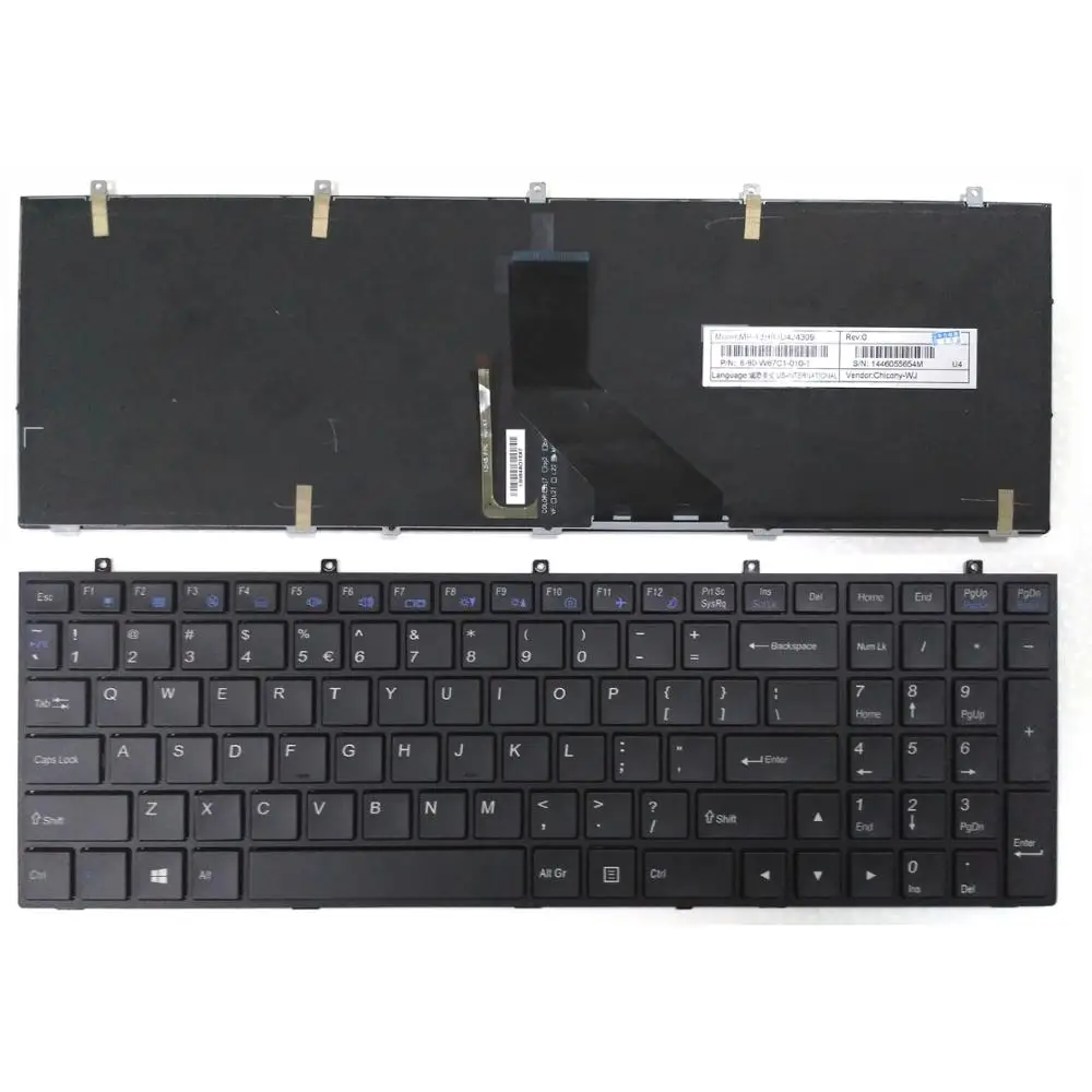 

New Laptop Keyboard for Clevo W350 W350ET W350SK W350SKQ W350ST W355 W355ST W370 W370ET W670 W670SR Series US With Backlit