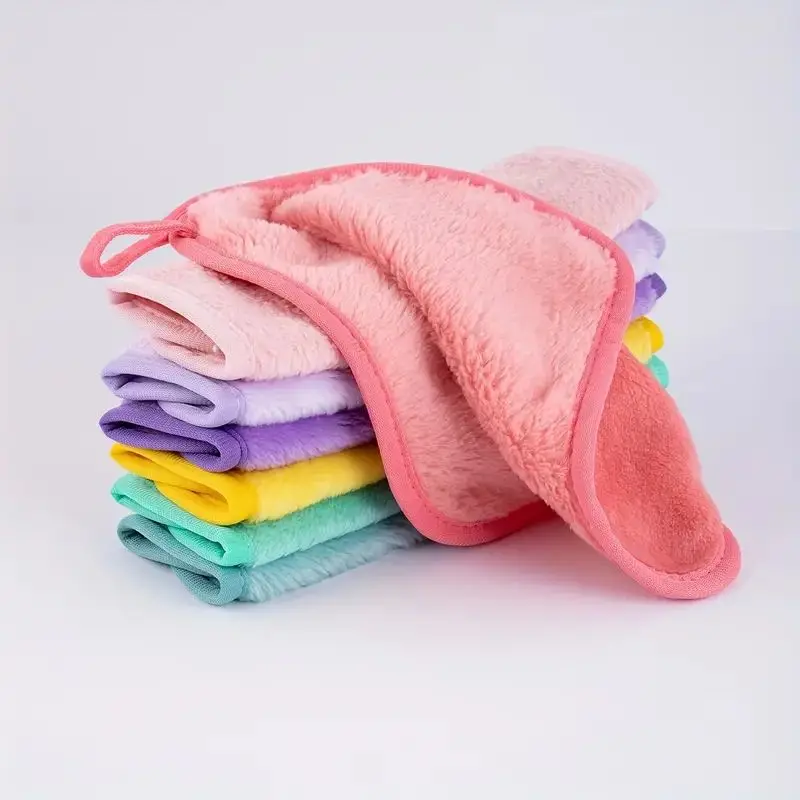 1/7 قطعة من قماش مزيل المكياج للوجه والعين والشفاه، وسادات مزيل المكياج القابلة لإعادة الاستخدام، قماش تنظيف الوجه من الألياف الدقيقة الناعمة #1