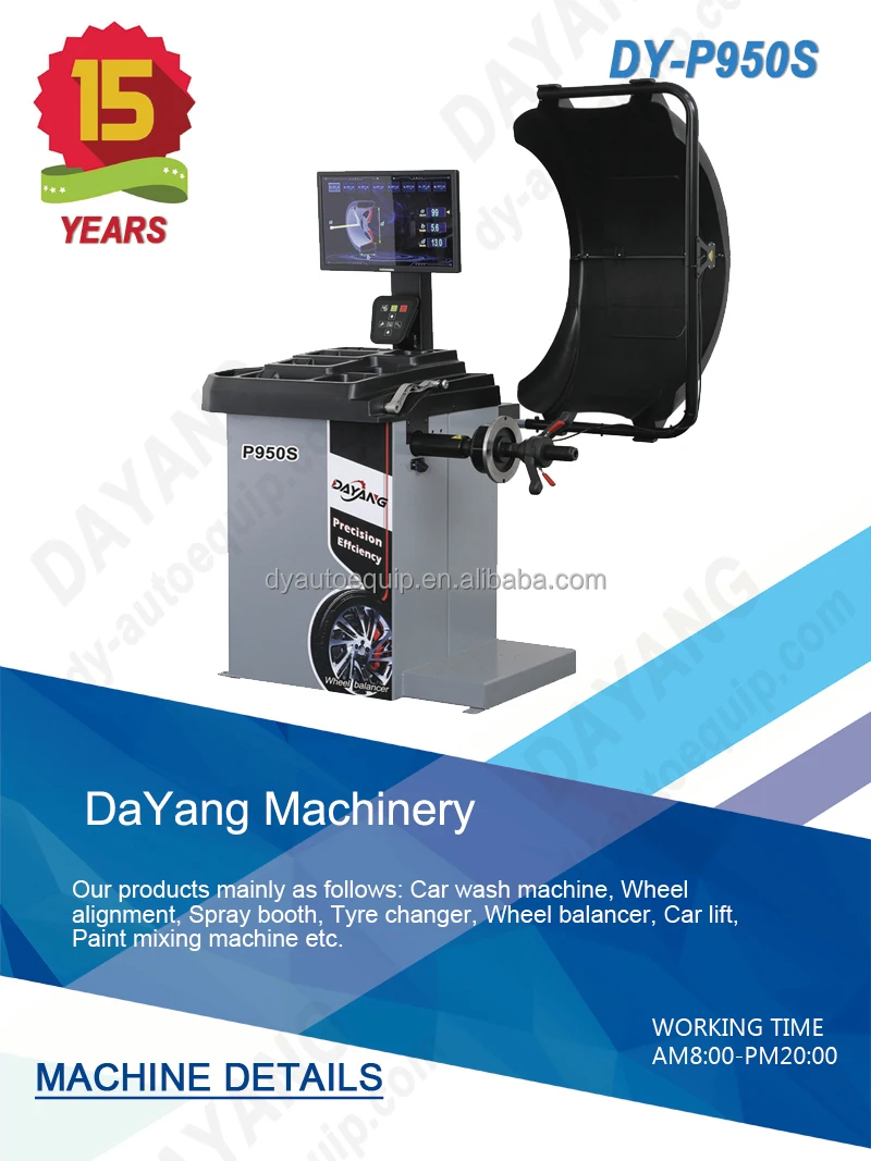 LCD Computer Screen Wheel Balance Machine for Car Repair Tire Workshop