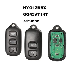 jingyuqin Remote Car Key fob 2/3 +1 Button for Toyota HYQ12BBX Highlander GQ43VT14T Camry Solara Corolla Sienna 315mhz