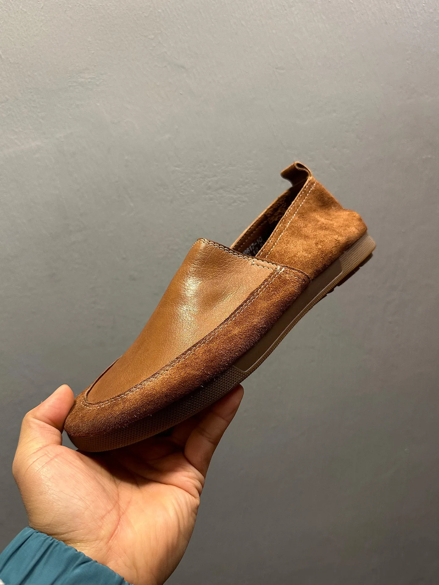 QHCCID Men's Retro Handmade Horsehide Leather Loafers | Soft Sole Driving Shoes | men's sneakers and casual shoes