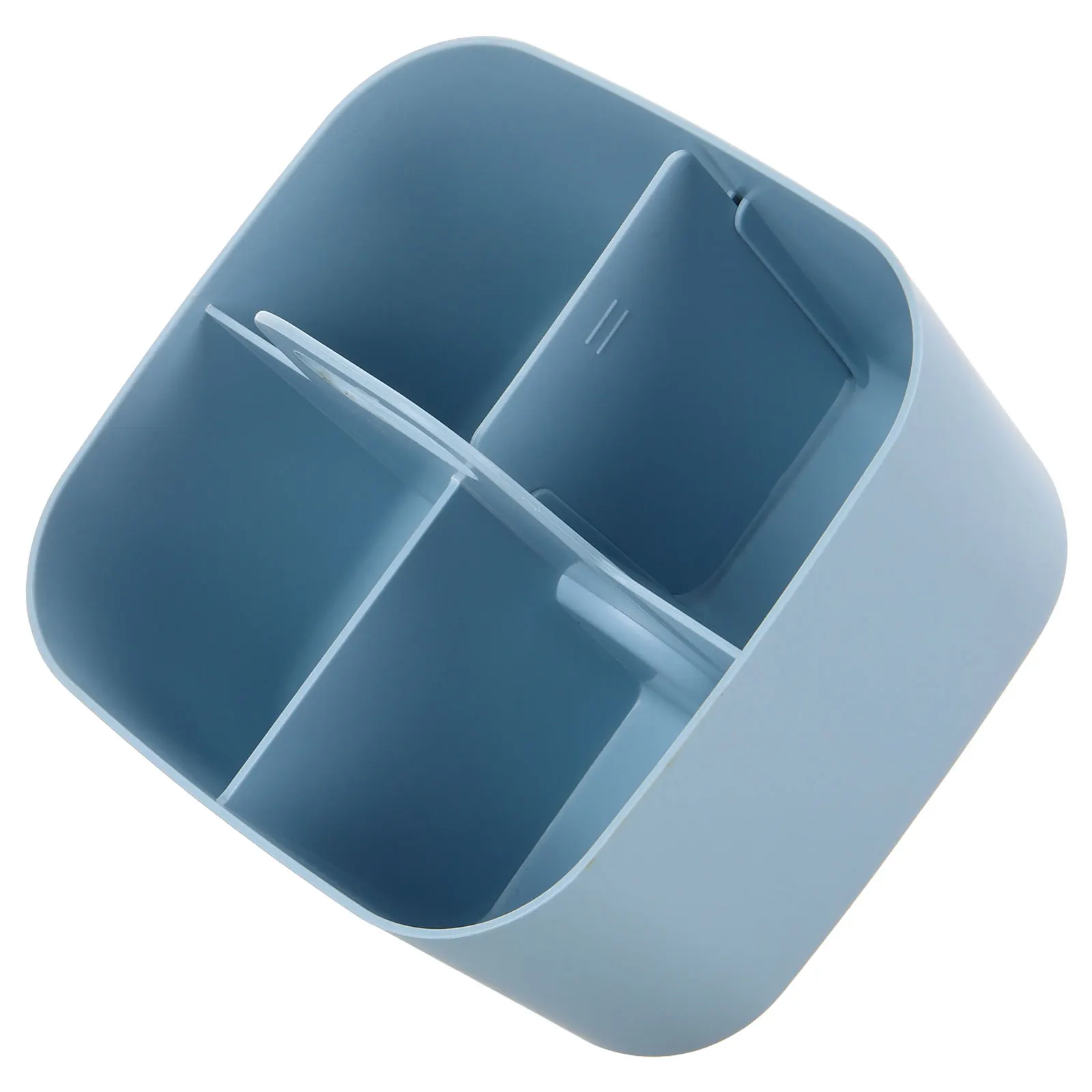 

4-Compartment Blue Storage Basket Office Hospital School Supplies Organizer Safe Reusable Handle Design Tool Box File Folder