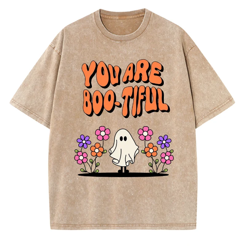 Halloween Cartoon Fun Cute Ghost T-Shirt Y2k Graphic Tee Short Sleeve Blouses for Adult Harajuku Casual Style Trendy T Shirt