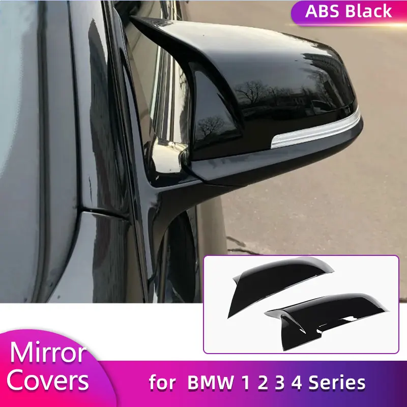 

Car Rearview Mirror Covers Caps for BMW 1 2 3 4 Series F22 F32 F36 F34 GT X1 F20 F30 2013-2018 ABS Gloss Black Mirror Caps Shell