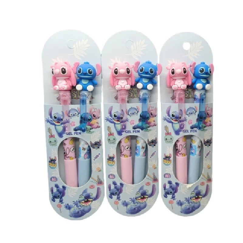 

Силиконовая ручка Disney Stitch, нейтральная ручка, креативный шариковый ручка с боковым пресом, студенческий набор канцелярских принадлежностей, тестовая ручка