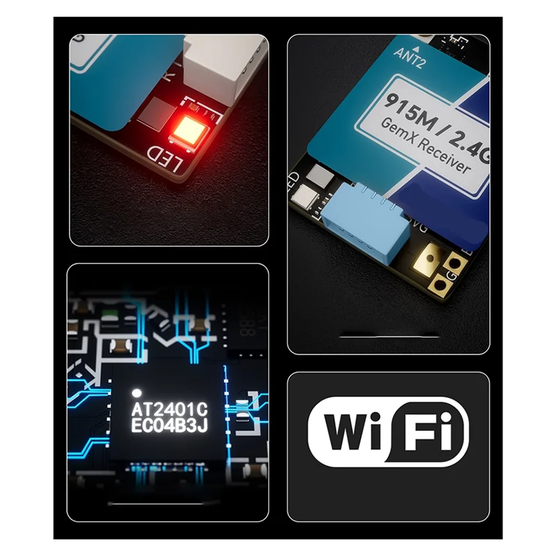 

Stylish-1Pc ELRS 915M/2.4G Gemx Gemini Dual Frequency Receiver FPV Crossover Aircraft