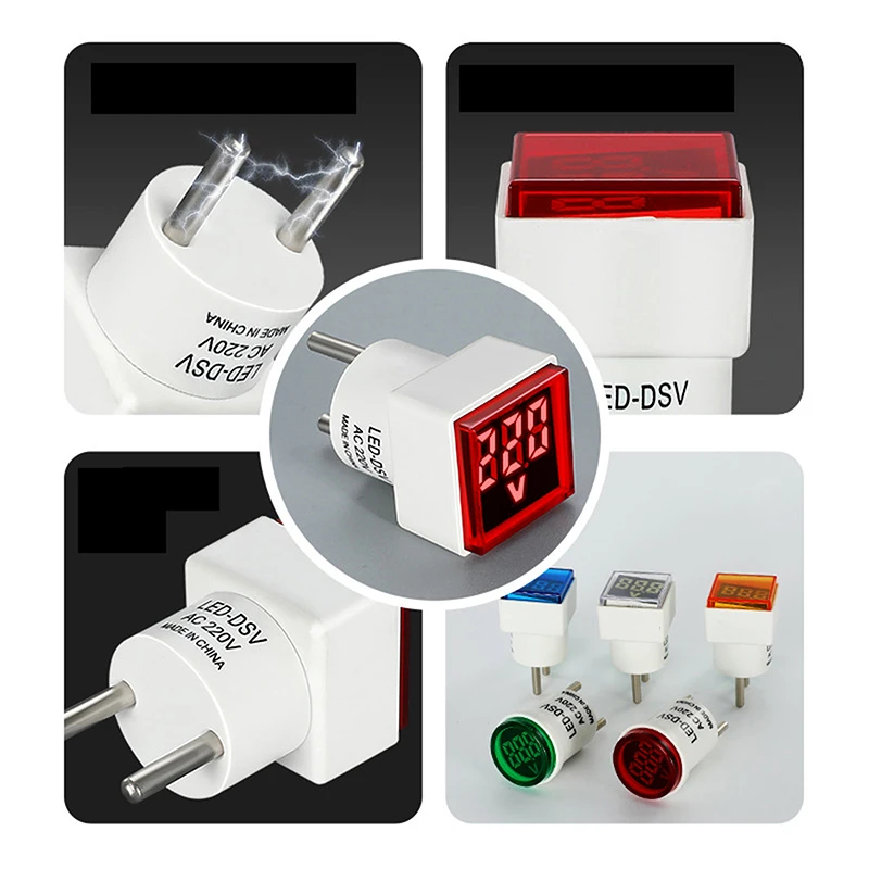 1PC Euro Plug AC220V LED Cyfrowy woltomierz Amperomierz Tester napięcia Monitor Miernik napięcia i prądu Detektor Woltomierz Wskaźnik