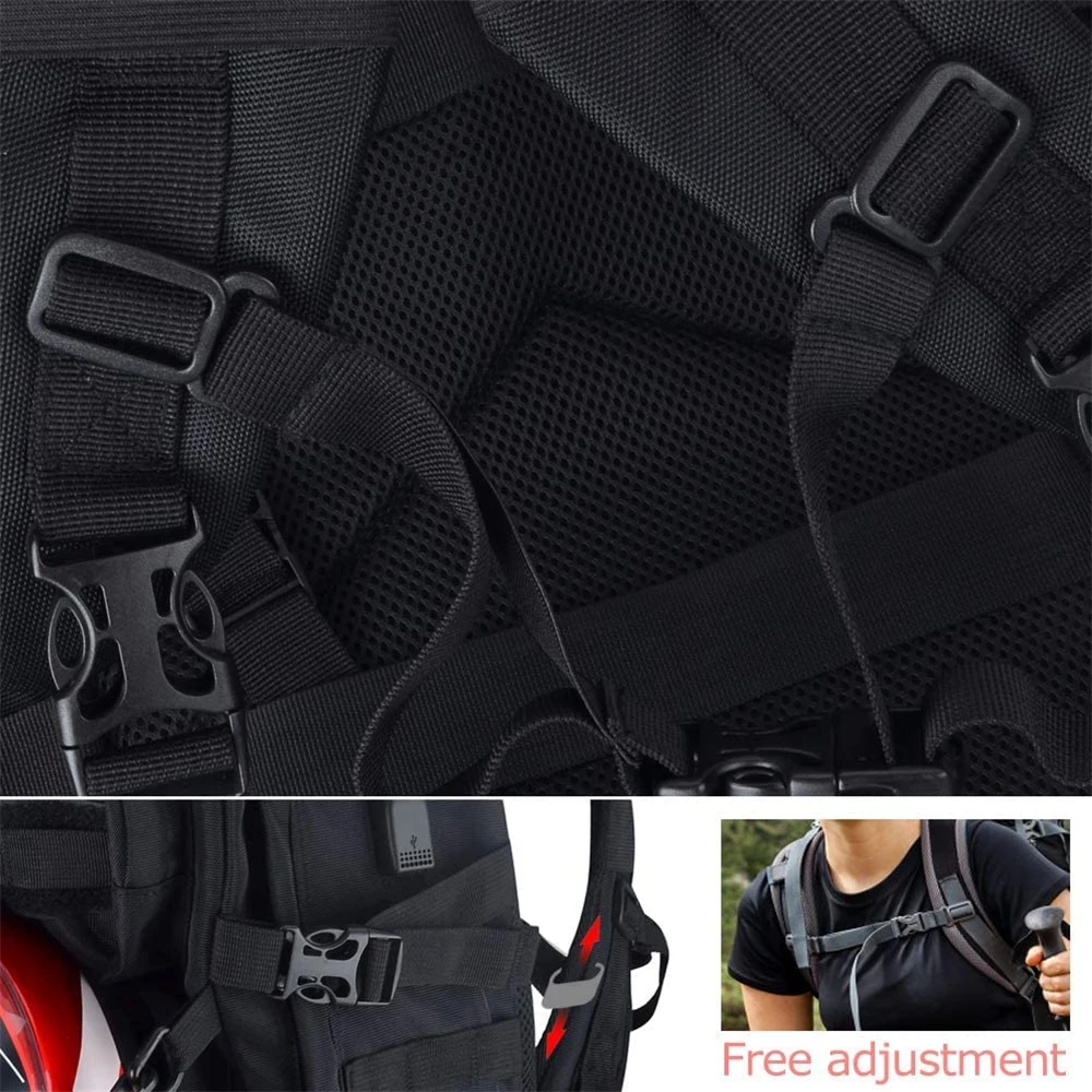 Große Kapazität Wasserdichte Motorrad Radfahren Reiten Helm Rucksack Reisetasche Military Helm Molle Lagerung Wandern Tasche