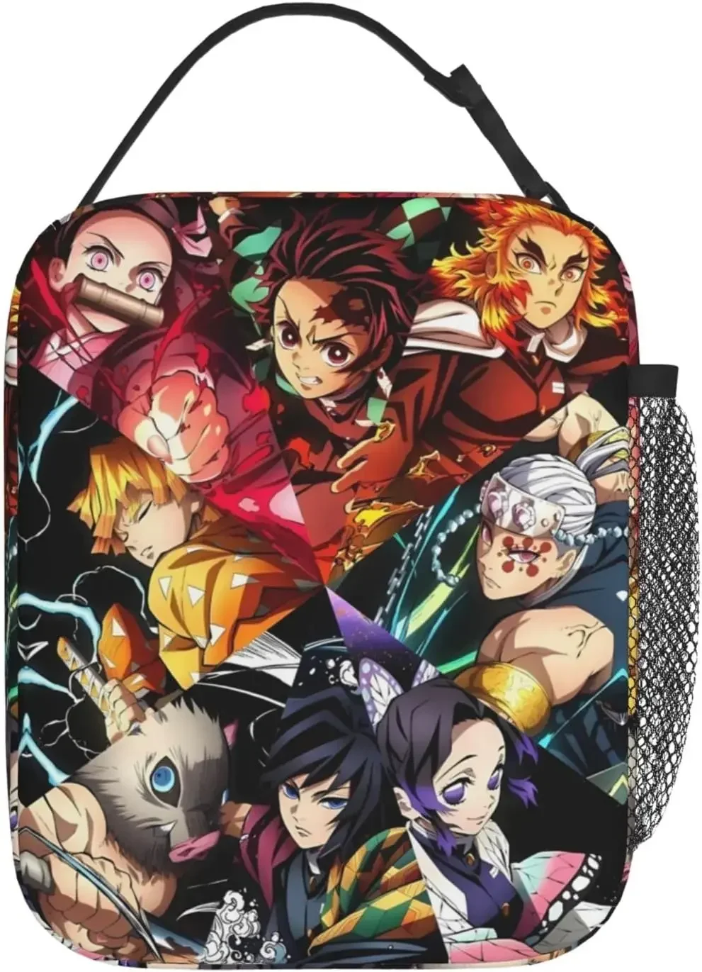 Cute Custom Japanese Anime Reusable Lunch Bag Leakproof Freezable Insulated Cooler Lunch Box for Boys Girls To School Picnic