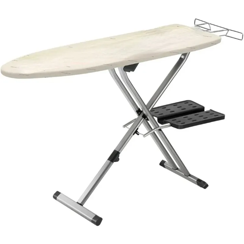 High quality Pro Compact Ironing Board with Hanger Rack 18 x 54 Inches Space Saving, Folding, 4 Legs IB9100,Beige
