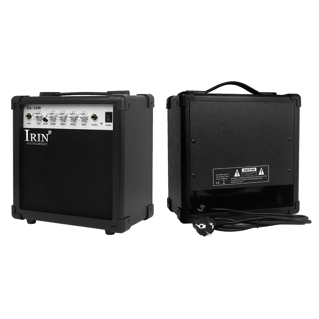 IRIN GA-20W Guitar Amplifier 5 Tuning Portable Amplifie 20W Power Low/Medium/High Frequency Gain Control Guitar Accessories