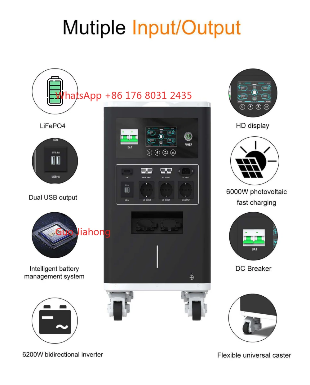 

Calion 6600W Lithium Portable All-In-One Solar Power Station for Home MPPT Controller Solar Panel Source