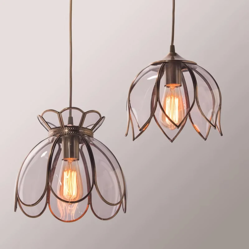 American Retro Small Pendant Light Fixtures Bar Aisle Balcony Study Nordic Pendant Lamp Creative House Single Head Hanging Lamps