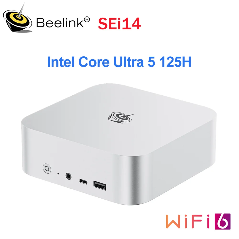 New Beelink SEi14 AI PCIntel Core Ultra 5 125H 32GB DDR5 RAM 1TB M.2 NVMe SSD Type C 2.5Gbps BT5.2 Gaming PC VS SER8 Mini PC