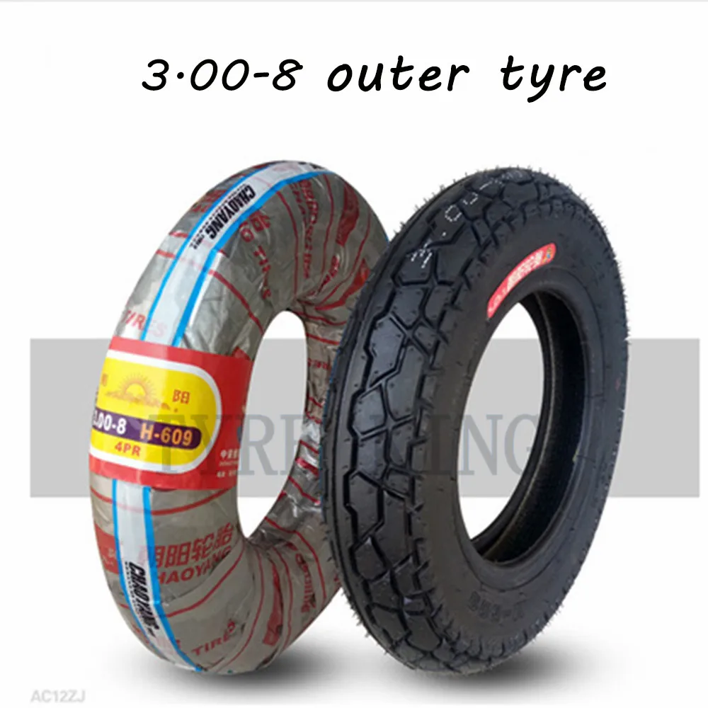 Good Quality 3.00-8 Inner Tube Outertyre for Trolleys, Electric Motor Tricycles Electric Scooters Mini Motorcycle Accessory