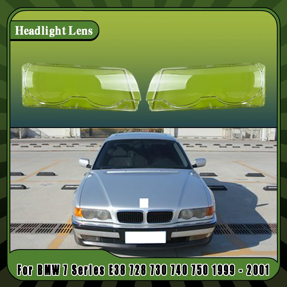 

For BMW 7 Series E38 728 730 740 750 1999 2000 2001 Car Front Headlight Lens Cover Clear Headlamp Cover Glass Shell Lampshade