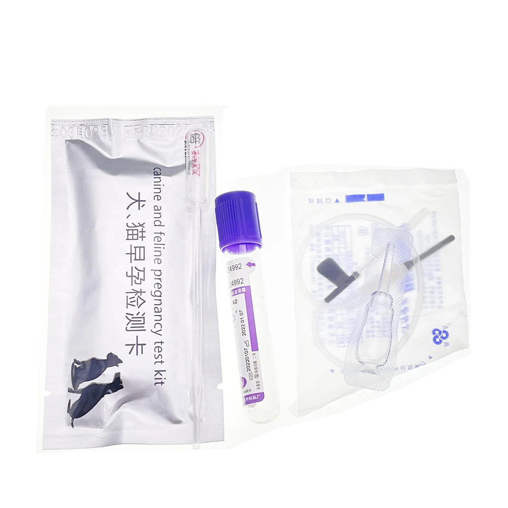 Wholesale Professional Canine Rapid Early Pregnancy Pregnant Test Card Kit Serum Blood Detect Strip Pet Clinic Hospital Supplies