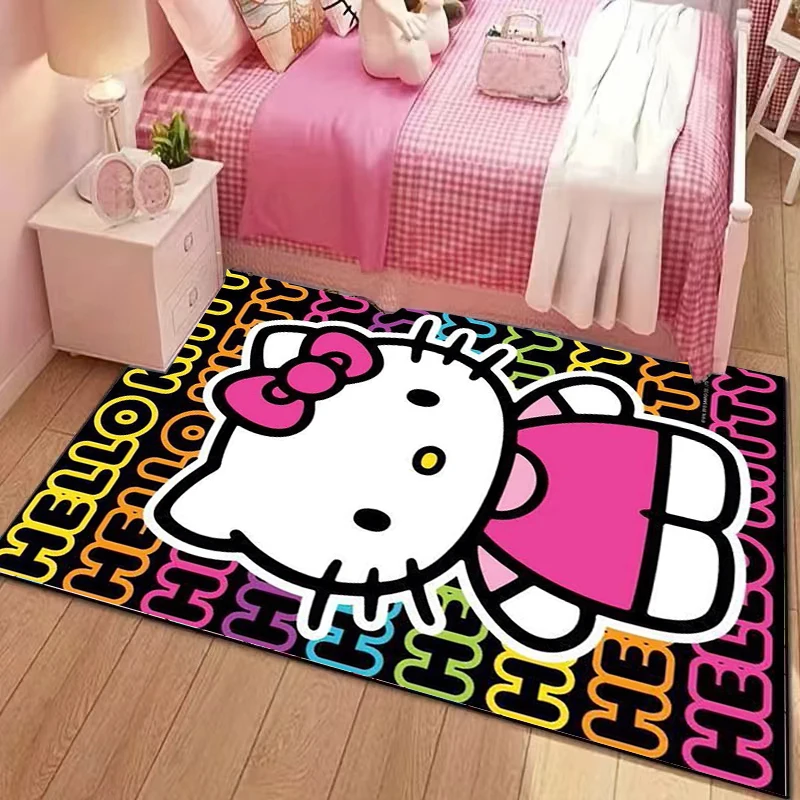 Sanrio Hello Kitty Non-slip Carpet Large Area Rug 3D Carpet for Home Living Room Kids Bedroom Sofa Doormat Decor Child Floor Mat