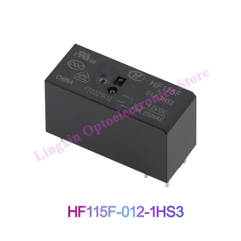 5Pcs/lot JQX HF115F - 005 012 024 -1HS3 Relays 6Pin 16A 250VAC HF115F-005-1HS3 HF115F-012-1HS3 HF115F-024-1HS3 100% Original New