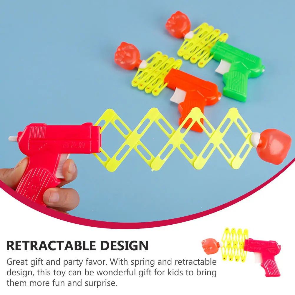 

10Pcs Retractable Fist Shooter Spring Trick Plastic Guns Kids Party Gift Fun Surprise Durable Retractable Fist Shooter