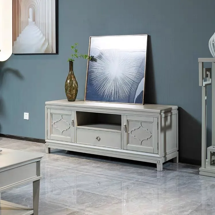 American light luxury TV cabinet Mori impression premium gray bedroom storage cabinet French simple living room floor cabinet