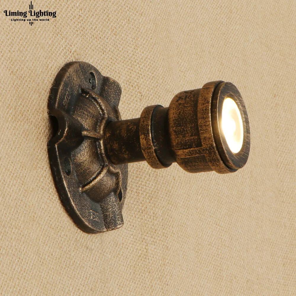 Lámpara De Pared Industrial De tubo Led De agua, lámpara De Pared Retro para Loft, lámpara De Pared para escalera, baño, aplique De Pared De hierro, Luminaria Abajur