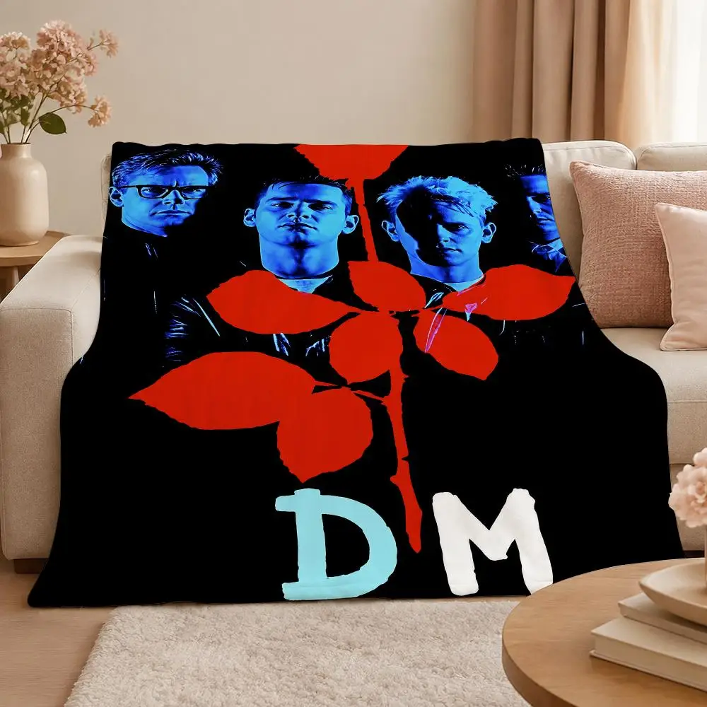 Music D-Depeche Mode British Synth-Pop Band Throw 320g Soft Flannel Fleece Throw Blanket Cover Sofa Bed Dorm Nap Gift