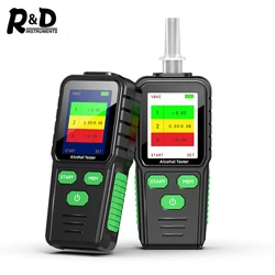 R&D RD930 Professional Alcohol Tester Car Breathalyzer Digital Wine Breath Tester Rechargeable Alcohol Detector Color Screen