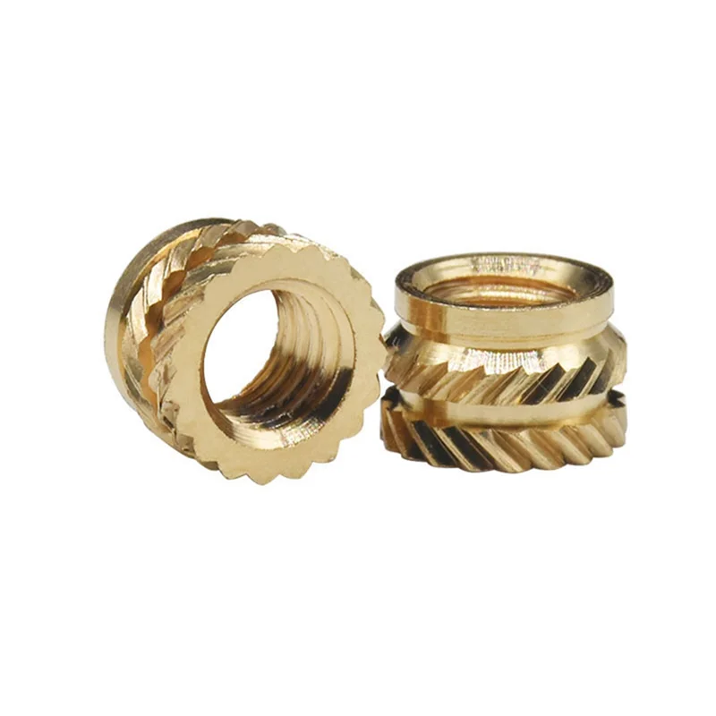 300Pcs M2 M3 M4 M5 M6 Female Thread Knurled Nuts Brass Threaded Insert Embedment Nuts, Threaded for Injection Molding