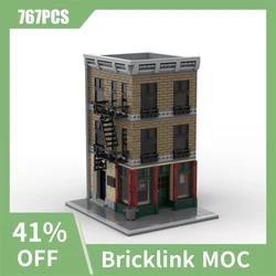 767PCS City Hot Selling Street View modular Peter's Apartment Irish Pub model DIY creative ideas Child Toy Gift Blocks MOC-76108