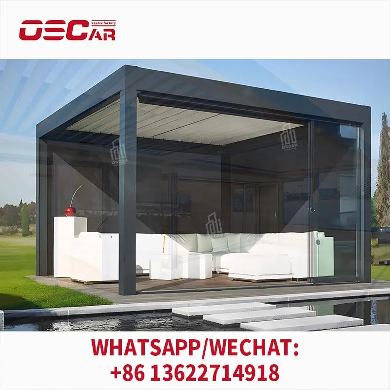 

Outdoor Privacy Panels Waterproof Electric Provide Shade Lighting for Garden Gazebo Pergola pergolas