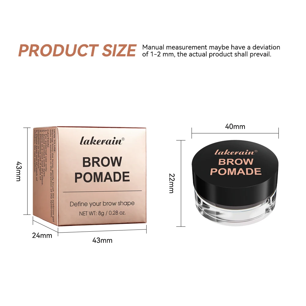 Lakerain 6 ألوان كريم الحواجب معجون الحواجب البري طويل الأمد مقاوم للماء مقاوم للعرق ليس من السهل تلطيخ جل الحواجب #6