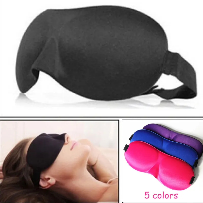 Masque de sommeil naturel 3D pour hommes et femmes, bandeau pour les yeux portable doux, couverture de fard à barrage, patch pour les yeux d'ombre, bandeau pour les yeux de voyage, 1PC
