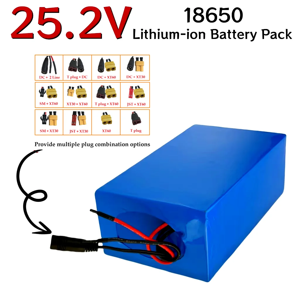 حزمة بطارية ليثيوم 18650 6S10P 25.2 فولت 34000 مللي أمبير في الساعة لإمدادات الطاقة الكهربائية الخارجية وما إلى ذلك، مع شاحن #5
