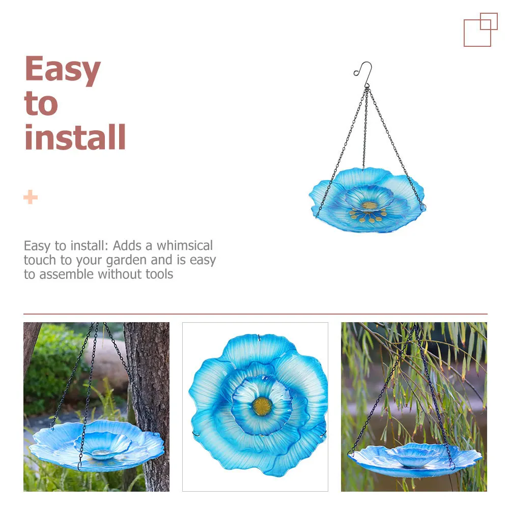 

Double Layer Bird Feeder Premium Build Outdoor Hanging Garden Use for Birds Flower Modeling Attractive Feeding Station