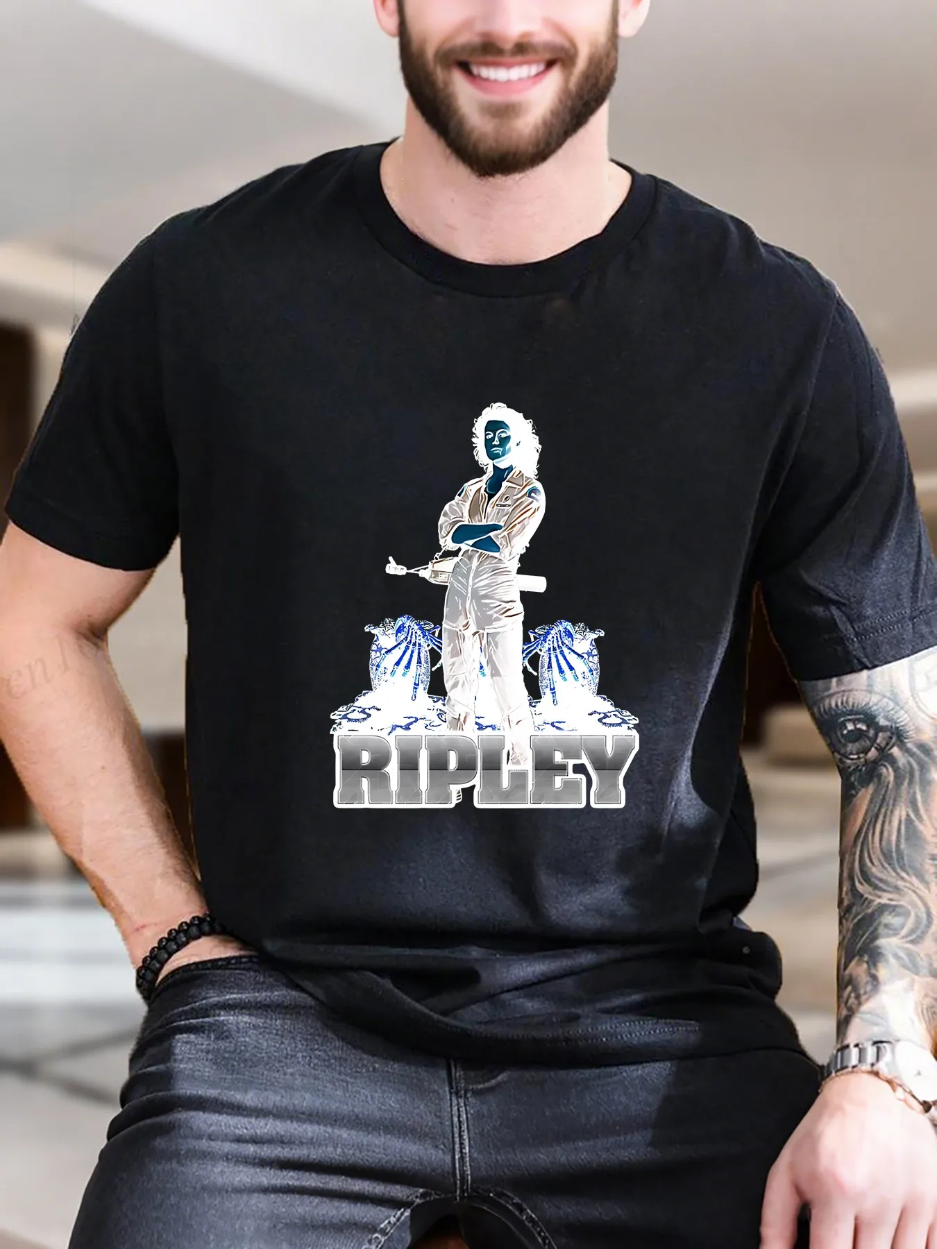 

New Arrival Fashion Men's Printed Short Sleeve T-Shirt 100% Cotton Military Style with Brave Arafley Gun Design Slim Fit Casual T-Shirt