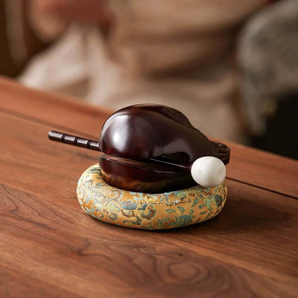 Nepalese Singing Bowl Mat Brocade Non Slip Sound Copper Out Mat Donut Shape Traditional Wooden Fish Coaster Yoga