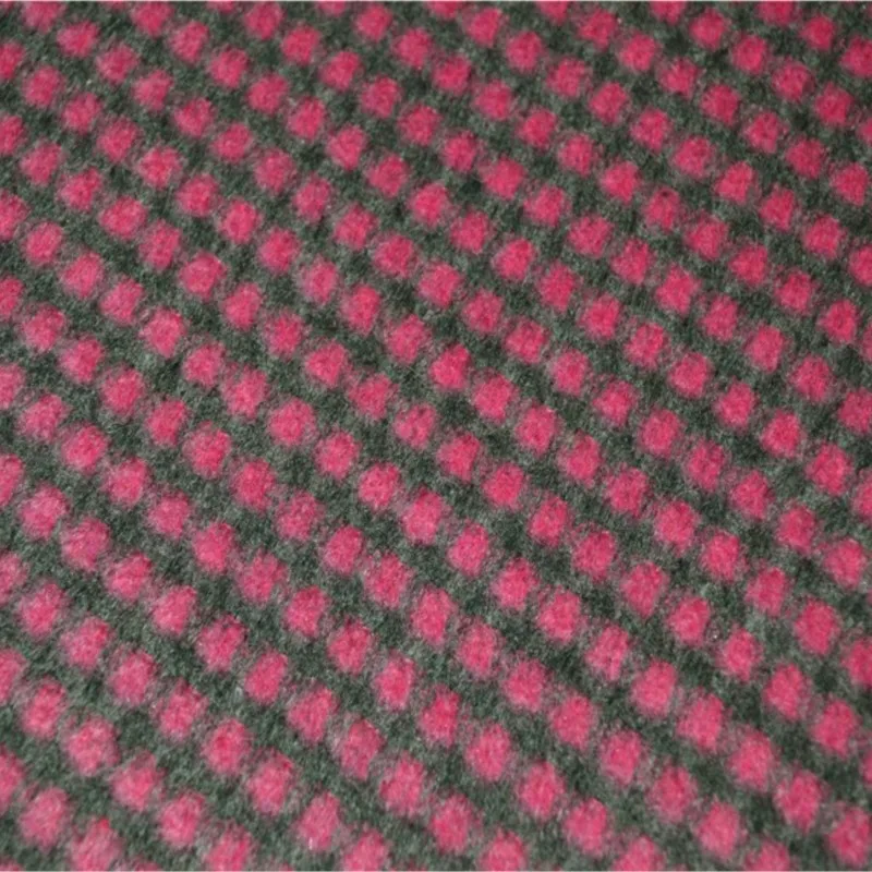 

Plum red polka dot smooth wool fashion fabric for autumn and winter coats skirts shawls clothing