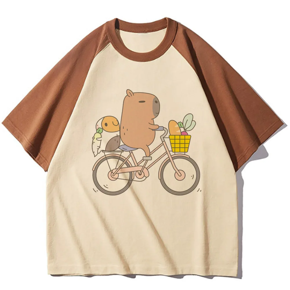 Funny Capybara t-shirts women comic t-shirts girl anime designer clothes